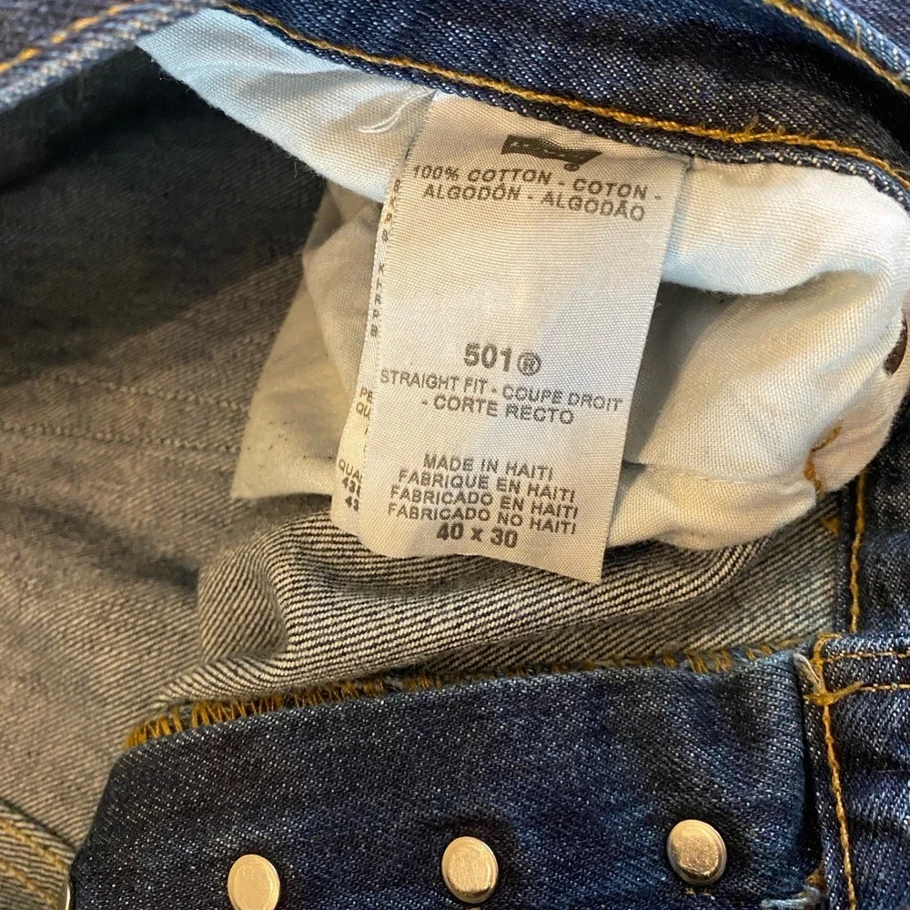 Levi's Lot of 2 501 Dark Stonewash Original Straight Button Fly Jeans‎ SZ 40/30